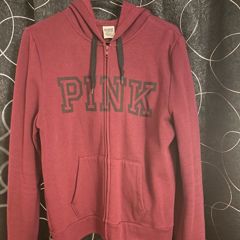BURGENDY PINK Zip up